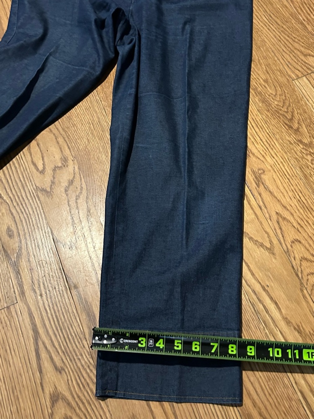 Dana Buchman Dark Wash Trouser Jeans Size 12 Wide Leg‎ Stretch Denim - Picture 7 of 11